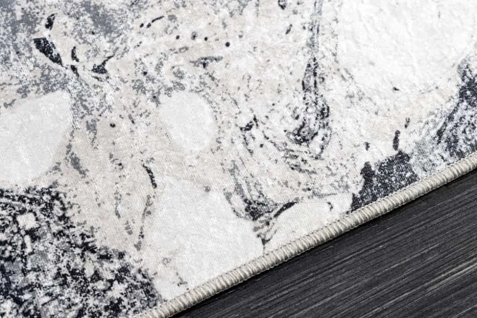 Design Teppich ART RUGS 230x160cm weiß grau Flachgewebe Indoor