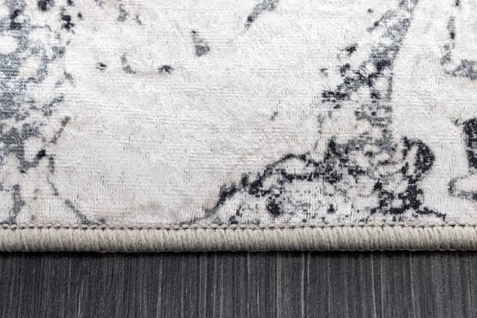 Design Teppich ART RUGS 230x160cm weiß grau Flachgewebe Indoor
