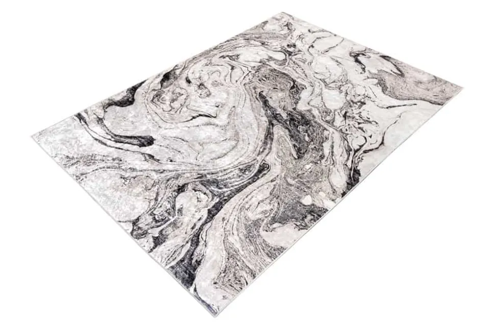 Design Teppich ART RUGS 230x160cm weiß grau Flachgewebe Indoor