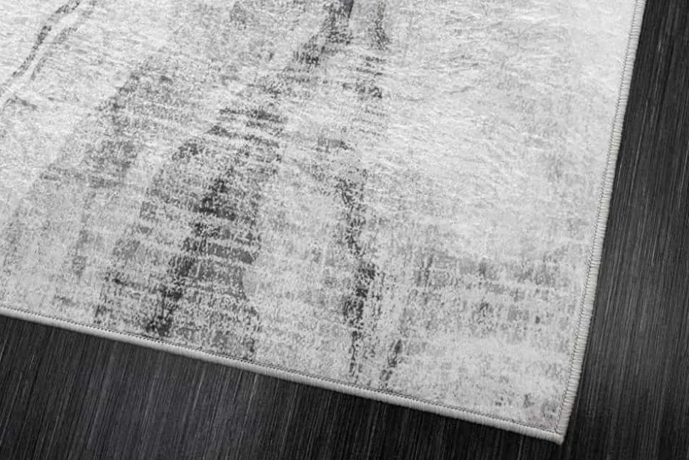 Design Teppich ART RUGS 230x160cm grau weiß Flachgewebe Indoor