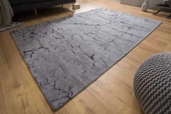 Design Teppich FIRE & EARTH 240x160cm grau Baumwolle