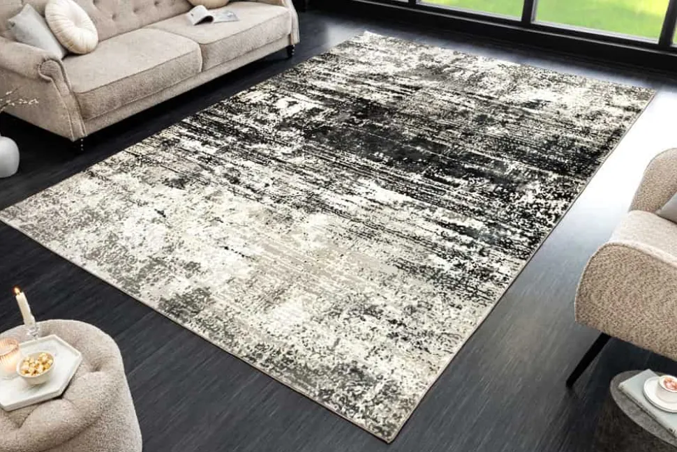 Design Teppich MODERN ART 230x160cm beige braun Kurzflor Indoor-Teppich