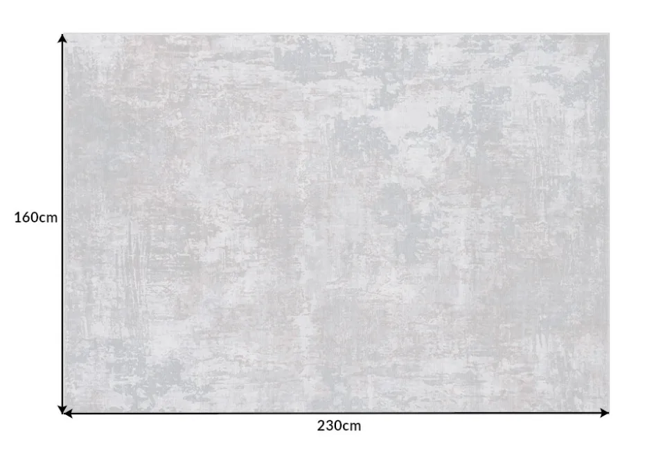 Design Teppich MODERN ART 230x160cm blau terrakotta Used Look Vintage Flachgewebe