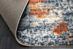 Design Teppich MODERN ART XXL 350x240cm grau kupfer Kurzflor Indoor-Teppich