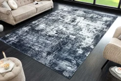 Design Teppich MODERN ART 230x160cm grau anthrazit Kurzflor Indoor-Teppich