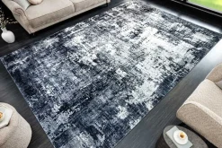 Design Teppich MODERN ART 230x160cm grau anthrazit Kurzflor Indoor-Teppich