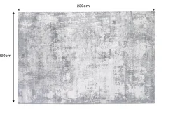 Design Teppich MODERN ART 230x160cm grau anthrazit Kurzflor Indoor-Teppich