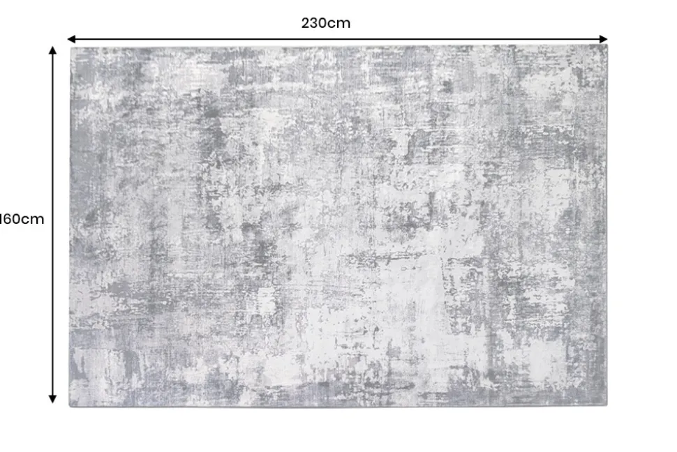 Design Teppich MODERN ART 230x160cm grau anthrazit Kurzflor Indoor-Teppich