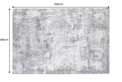 Design Teppich MODERN ART XXL 350x240cm grau anthrazit Kurzflor Indoor-Teppich