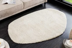 Design Teppich ORGANIC 180x120cm creme Hochflor Indoor-Teppich organische Form