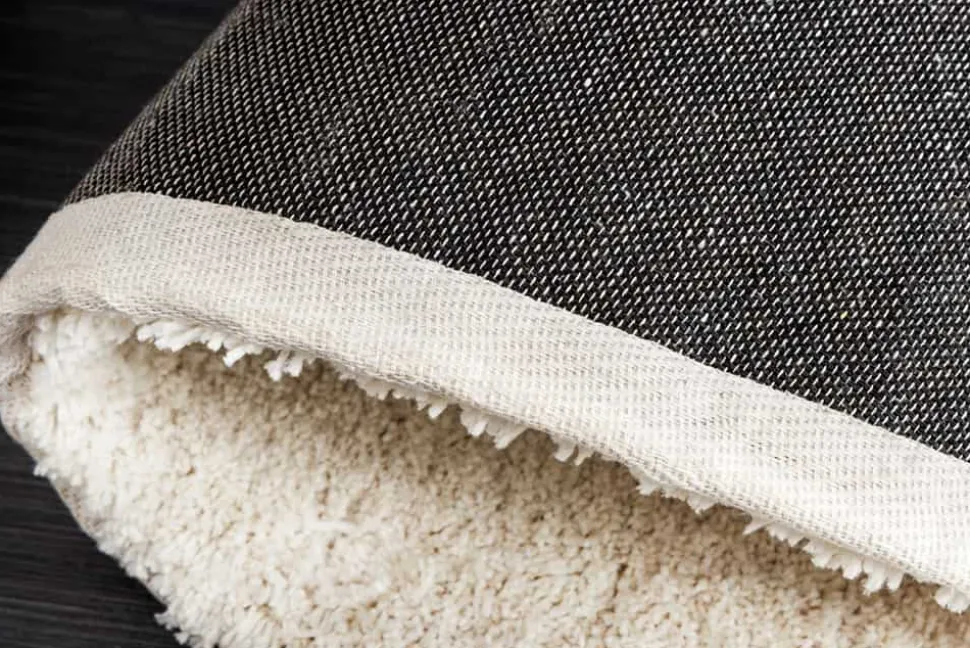 Design Teppich ORGANIC 180x120cm creme Hochflor Indoor-Teppich organische Form