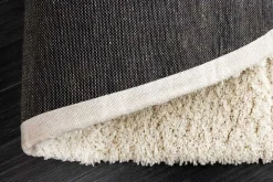 Design Teppich ORGANIC 180x120cm creme Hochflor Indoor-Teppich organische Form