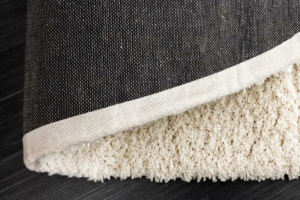 Design Teppich ORGANIC 180x120cm creme Hochflor Indoor-Teppich organische Form