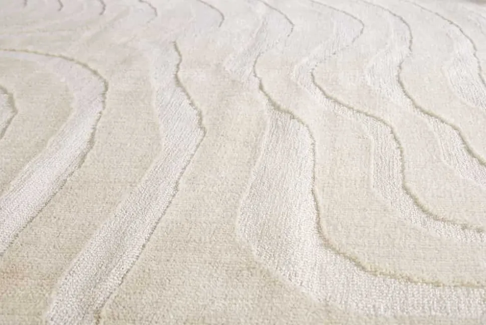 Design Teppich WAVE 240x170cm creme beige 3D-Effekt