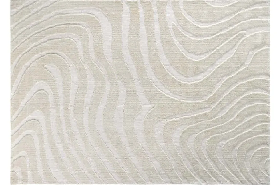 Design Teppich WAVE 240x170cm creme beige 3D-Effekt