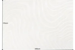 Design Teppich WAVE 240x170cm creme beige 3D-Effekt