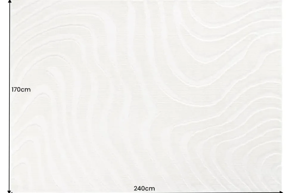 Design Teppich WAVE 240x170cm creme beige 3D-Effekt