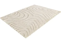Design Teppich WAVE 240x170cm creme beige 3D-Effekt