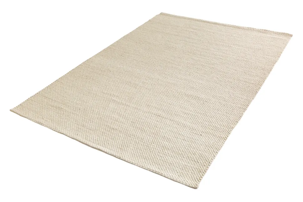 Design Teppich WOOL 240x160cm hellbeige aus Wolle