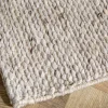 Design Teppich WOOL XXL 350x240cm silbergrau aus Wolle