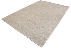 Design Teppich WOOL XXL 350x240cm silbergrau aus Wolle