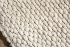 Design Teppich WOOL XXL 350x240cm hellbeige aus Wolle