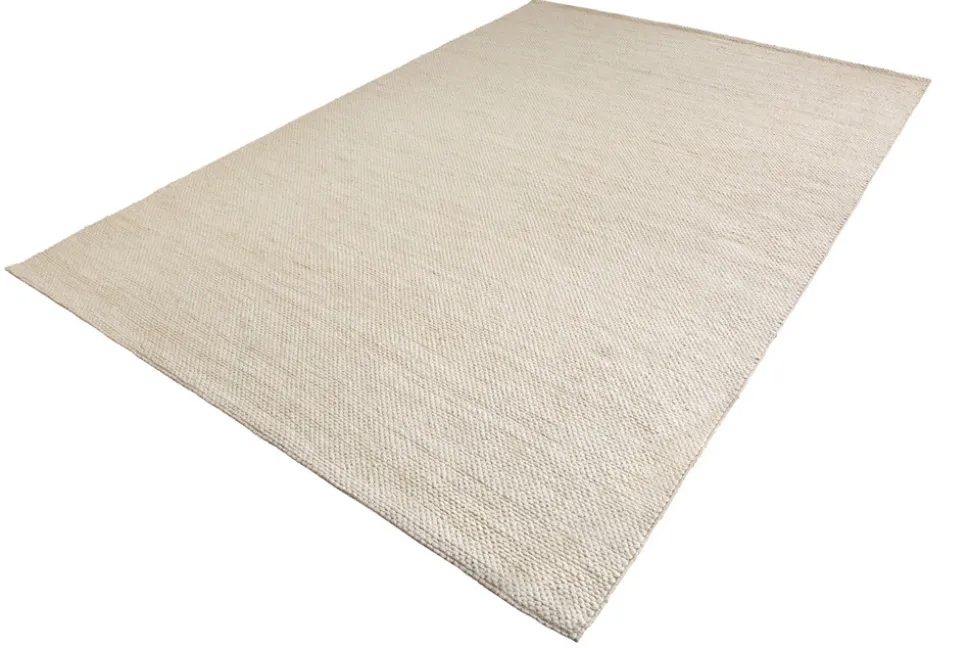 Design Teppich WOOL XXL 350x240cm hellbeige aus Wolle