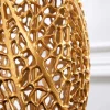 Design Tischlampe ABSTRACT LEAF gold Metall schwarz Marmorfuß handmade