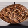 Design Tischlampe REEF 50cm Regenbaum Massivholz handmade Baumwollschirm weiß