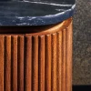 Design TV-Board GATSBY 160cm braun gold Mangoholz Marmor Metallgestell