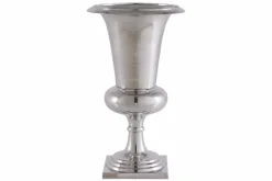 Design Vase GOAL 75cm silber Pflanzen Pokal Aluminium