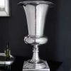 Design Vase GOAL 60cm silber Pflanzen Pokal Aluminium