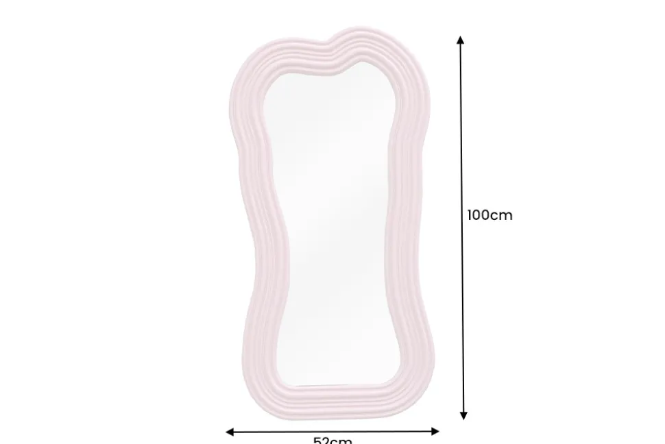 Design Wandspiegel ALICE II 100cm pastell rosa