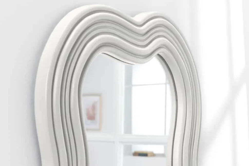 Design Wandspiegel ALICE II 100cm weiß