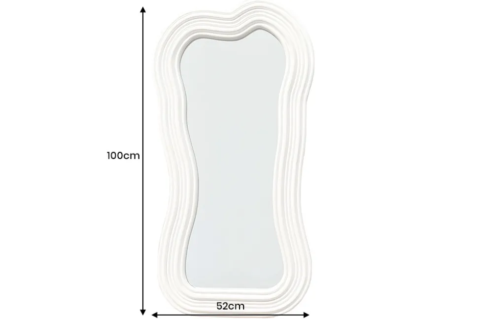 Design Wandspiegel ALICE II 100cm weiß