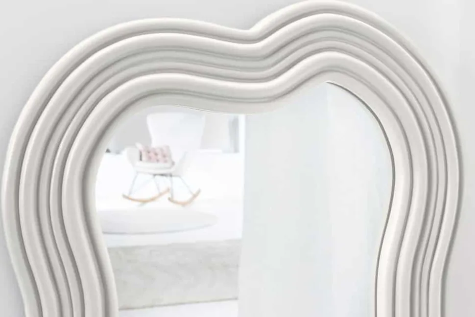 Design Wandspiegel ALICE II 100cm weiß
