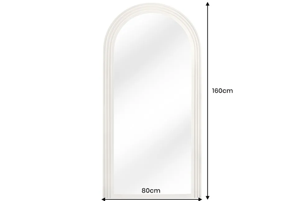Design Wandspiegel ART DECO 160cm weiß