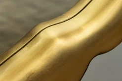 Design Wandspiegel AURA 95cm gold organische Form variabel aufhängbar