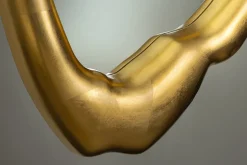 Design Wandspiegel AURA 95cm gold organische Form variabel aufhängbar