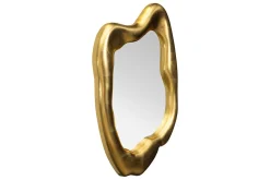 Design Wandspiegel AURA 95cm gold organische Form variabel aufhängbar