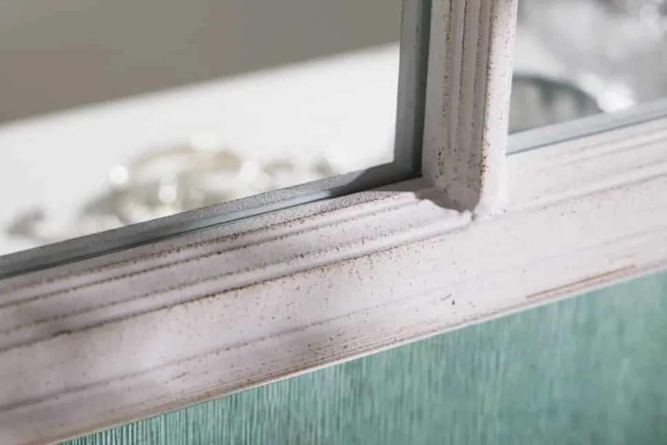 Design Wandspiegel CASTILLO 100cm weiß Landhausstil Fensterspiegel Rundbogen Shabby Chic