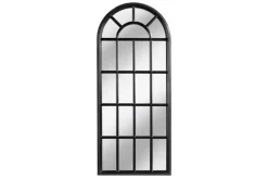 Design Wandspiegel CASTILLO 140cm schwarz Landhausstil Fenster