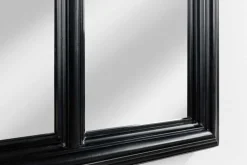 Design Wandspiegel CASTILLO 140cm schwarz Landhausstil Fenster