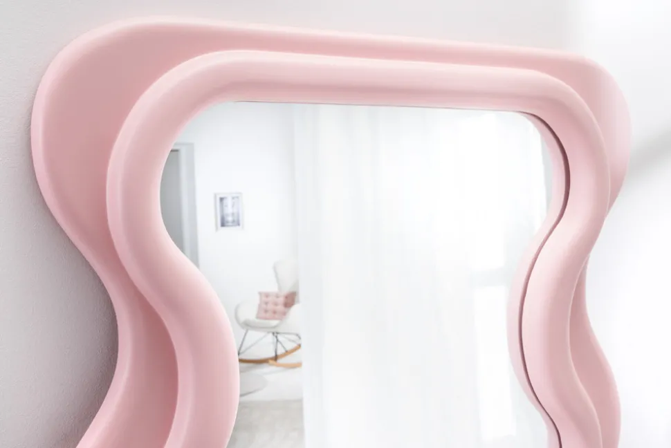 Design Wandspiegel CURVY 160cm rosa