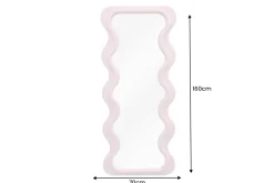 Design Wandspiegel CURVY 160cm rosa