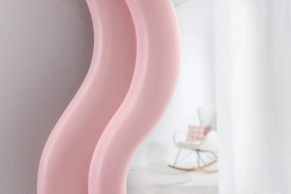 Design Wandspiegel CURVY 160cm rosa