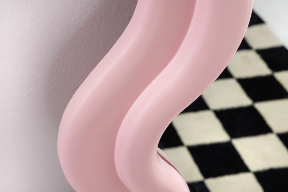 Design Wandspiegel CURVY 160cm rosa