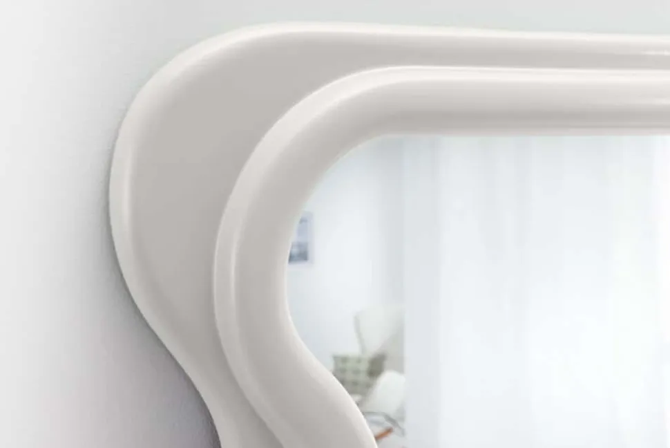 Design Wandspiegel CURVY 160cm weiß