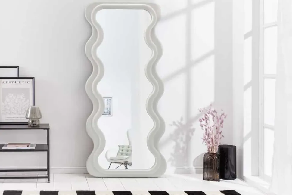 Design Wandspiegel CURVY 160cm weiß
