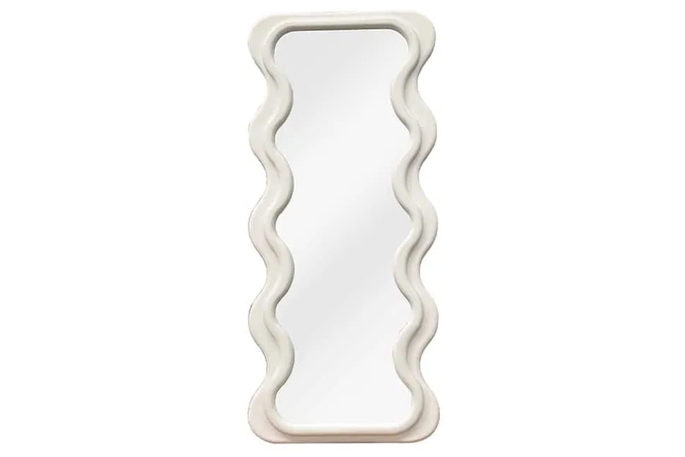Design Wandspiegel CURVY 160cm weiß